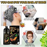 Teinture capillaire liquide semi-permanente pour usage domestique, crème 3 en 1, cheveux gris, ingrédients à base de plantes, couleur naturelle longue durée, qualité cosmétique