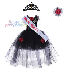 Costume d'Halloween effrayant pour enfants : Sorcière, Vampire, Reine, Zombie, Fantôme, Mariée - Idéal pour les filles et les fêtes costumées - Product Image 1