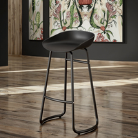 Tabouret de Bar Moderne Minimaliste en Fer Haut Art Home Bar Chaise pour Salon Mobile Phone 4S Store Exhibition