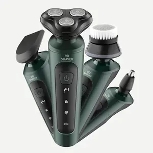 4 In 1 impermeabile USB ricaricabile rotativo elettronico macchina da barba Trimmer rasoio lamina rasoio elettrico per gli uomini