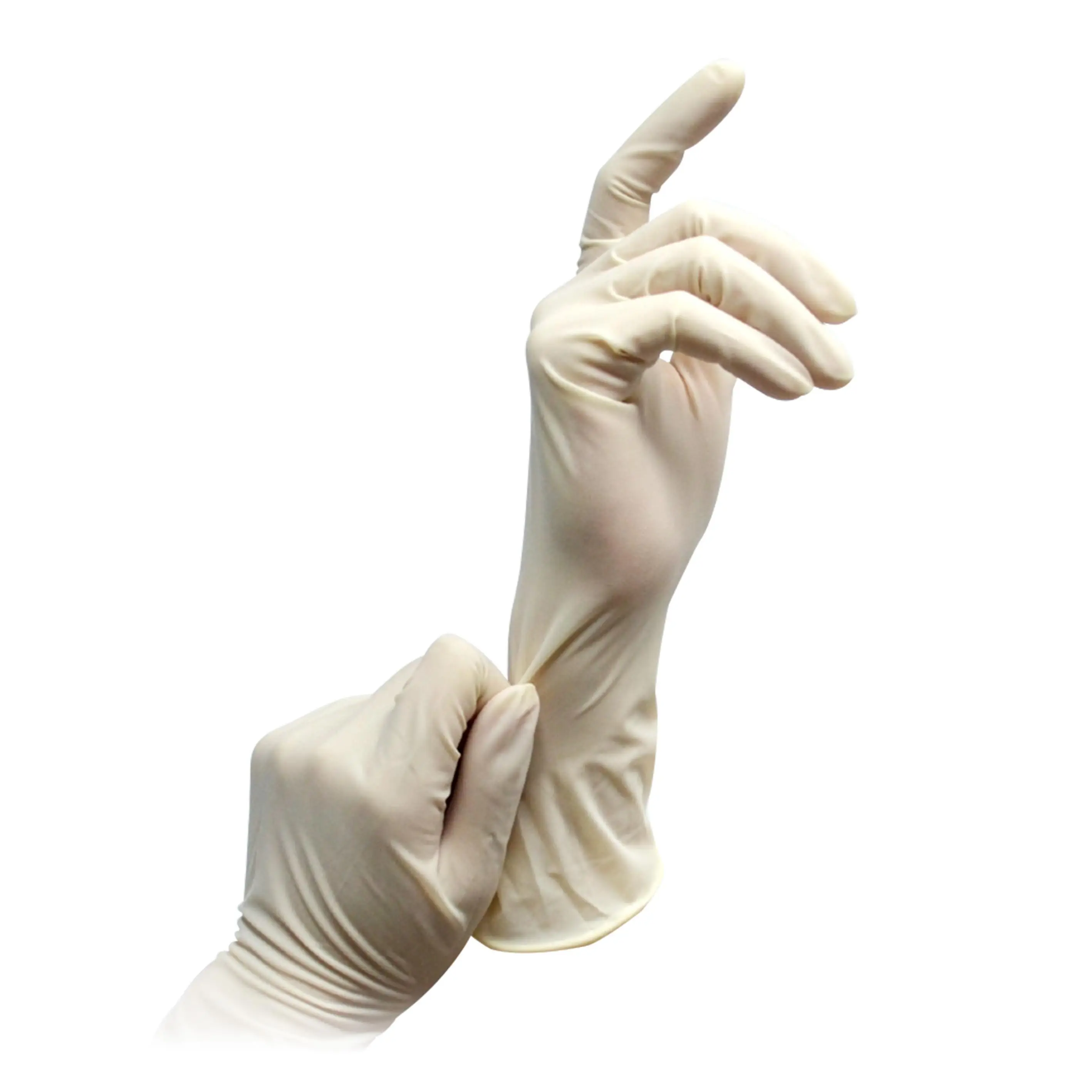 Guantes quirúrgicos en polvo, guantes quirúrgicos de látex estériles del fabricante de Malasia para uso médico