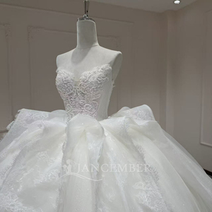 Vestido de Gala Moderno Xx63 con Lentejuelas, Estampado Floral de Cristal, Cola Capilla, Aplicaciones, Antiestático, Largo hasta el Suelo, Manga Regular, Sin Espalda - Product Image 2