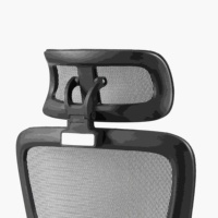 Chaise de bureau ergonomique à dossier haut en maille avec accoudoirs 3D réglables, appui-tête réglable en hauteur, roulettes silencieuses en nylon pour atelier et chambre