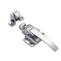 Poignée de loquet de porte de four industriel en alliage de zinc chromé, loquet à rouleau pour chambre climatique et équipement de boulangerie
