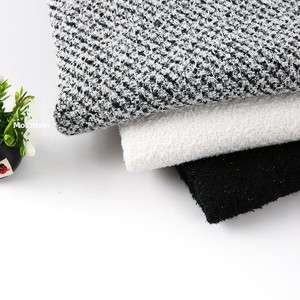 Tissu en tweed blanc à carreaux <span class=keywords><strong>laine</strong></span> grossière pour femmes automne hiver vêtements couleur unie Plaid nouveau Style - Product Image 1