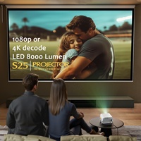 Original de fábrica portátil HD 720P WiFi 6 BT Beamer Home Theater LCD LED soporte 1080P Mini película Digital al aire libre 4K proyector