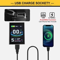 KT Ebike-Contrôleur de vélo électrique étanche, prise SM, 24V, 36V, 48V, avec panneau d'affichage LCD8SU, kit pour vélo électrique