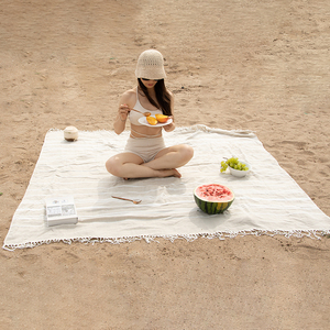 Toalla de playa de piscina para adultos de algodón turco colorido GRS certificado a prueba de arena cabaña de viaje diseño de rayas de punto logotipo personalizado al por mayor - Product Image 1