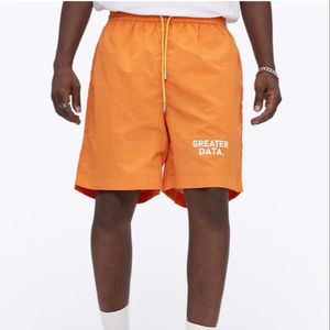 High Quality Custom Embroidery Logo Men's <b>Nylon</b> <b>Shorts</b> Breathable Mesh Lining Casual Style Mid Waist Solid Pattern Worsted - Product Image 4