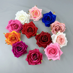 Rosas de Seda Artificiales de 10 cm de Diámetro, Decoración de Pared Realista, Accesorios de Fotografía para Exteriores, Decoración del Hogar - Product Image 1