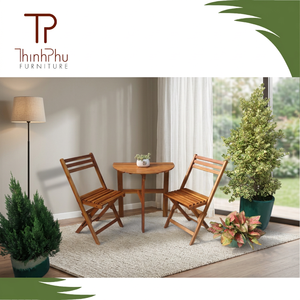 Wholesale Solid Wood Furniture Set Coffee <b>Table</b> Chairs for Home <b>Bar</b> Restaurant Hotel Coffee Shop Garden Use Made in Vietnam - Product Image 3