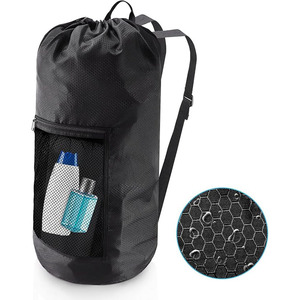 Travel <b>Laundry</b> <b>Bag</b> with Mesh Pocket & Adjustable Shoulder Straps <b>Laundry</b> <b>Bag</b> - Product Image 1