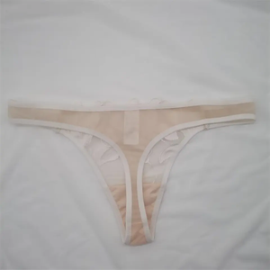 Culotte string sexy en dentelle florale taille mi-haute pour femme, sous-vêtement tricoté - Product Image 6