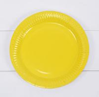 Assiette en papier jetable de 7 pouces de couleur, fournitures de fête d'anniversaire