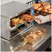 Barquettes en plastique transparentes isolées résistantes aux hautes températures, compatibles micro-ondes, avec poignée, pour poulet frit