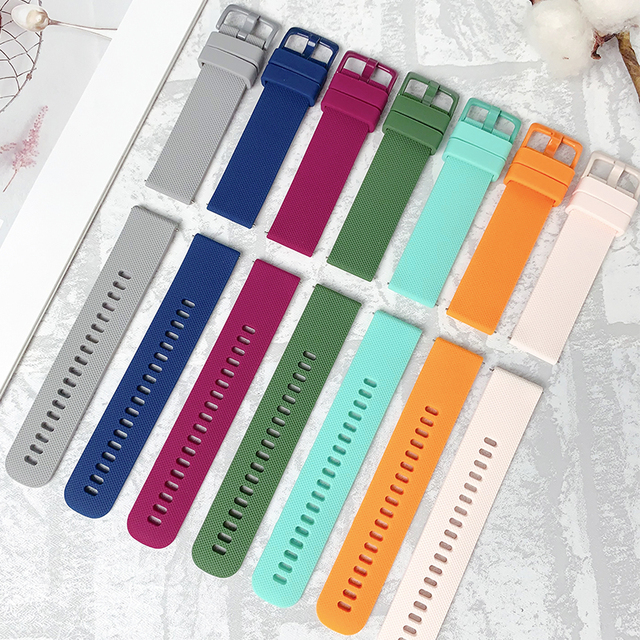 Multicolor Replacement Waterproof Silicone Watch Strap Quick Release 20mm 22mm Rubber Watch Bands for Moonswatch