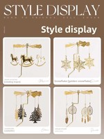 Lanterne rotative en forme de carrousel, bougeoir en cire parfumée, support en forme de cheval, décoration de dîner aux chandelles de Noël