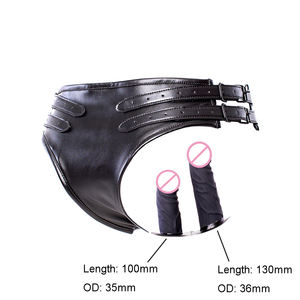 Gratis Op Maat Gemaakte Doos-Siliconen Butt Anal Plug Slipje Penis Lederen Vaginale Dildo Broek Kuisband Sm Bondage Terughoudingsproduct - Product Image 2