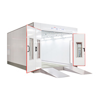 Cabine de peinture avec ventilateur d'extraction, brûleur diesel et éclairage LED, puissance 6KW, pour séchage rapide par soufflerie