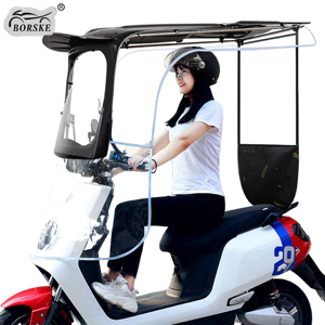 Auvent de protection intégral personnalisé <span class=keywords><strong>pour</strong></span> vélos électriques, pare-soleil extérieur coupe-vent, abri de pluie <span class=keywords><strong>pour</strong></span> motos et scooters, parapluie robuste - Product Image 1