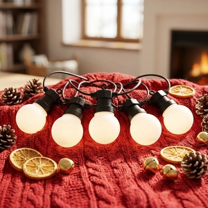 Guirlande lumineuse extérieure en cuivre Hometown <span class=keywords><strong>Evolution</strong></span> 100 pieds, noire, G50, pour patio, café, fête, éclairage de Noël - Product Image 2