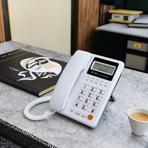 Dex cho khách sạn văn phòng DTMF/FSK người gọi ID Trắng 32 cuộc gọi đến Bộ nhớ 16 chữ số LCD hiển thị Analog điện thoại - Product Image 2