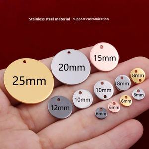 Etiqueta de Metal de Acero Inoxidable Personalizada, Accesorios para Niños, para Hacer Pulseras, Pendientes, Collares, Grabado Láser de Logotipo Pequeño - Product Image 4