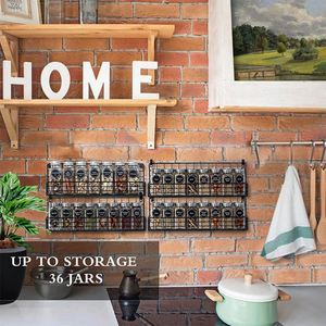 Best 4 Tier Spice Rack Organizer Kitchen Panel Wrought Iron <b>Hanging</b> <b>Wire</b> <b>Basket</b> Cabinet Cupboard Wall Mount Door Spice Storage - Product Image 5