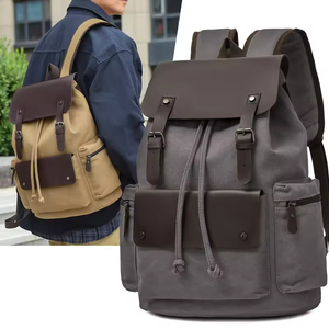 2026 Men's High Quality CanvasMen's <b>Backpacks</b> <b>Large</b> Capacity Leisure Business Schoolbag Youth Fashion College Travel Sport Bag - Product Image 2