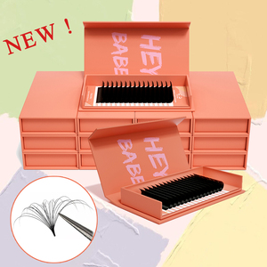 Extensiones de pestañas individuales personalizables, 20 filas, bandejas pbt, volumen mate, 0,07 0,03, bandejas coreanas l de rizado - Product Image 4