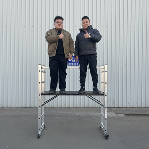 Cadre d'<span class=keywords><strong>escalier</strong></span> pliable en aluminium Échelle d'échafaudage 2X6 2X7 Marches - Product Image 1