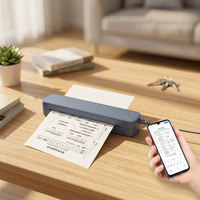 Mini imprimante thermique sans encre A4 avec interface USB pour utilisation mobile, en point de vente, en voyage, à domicile ou au bureau