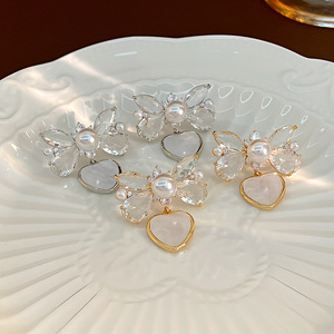 Joyería S925 plata esterlina arco latón corbata amor pendientes para mujer pendiente joyería para niñas joyería barata pendientes - Product Image 3