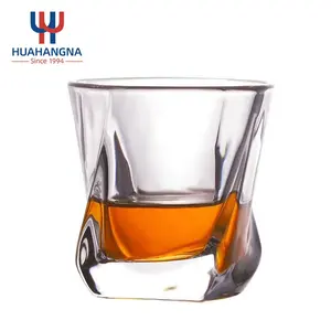 Wholesale 220ml Old Fashioned Lowball Bar Tumblers Twisted Whisky Glass/Whiskey Drinking Glasses/Rock Whisky Glass Cup