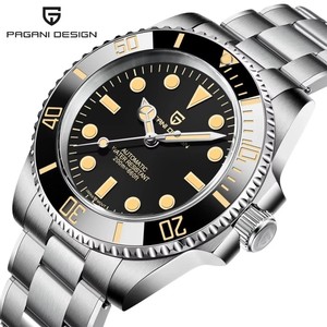 Montre automatique <span class=keywords><strong>STEELDIVE</strong></span> SD1958V de la marque <span class=keywords><strong>Steeldive</strong></span>, cadran noir vintage, luminescent, mouvement NH35, résistante à l'eau jusqu'à 200 m, montre de plongée - Product Image 4