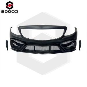 Juego de parachoques delantero de estilo IMP de fibra de medio carbono para <span class=keywords><strong>Mercedes</strong></span> <span class=keywords><strong>Benz</strong></span> Clase C W205 AMG C63 C43, divisor de labios delantero deportivo, accesorios para coche - Product Image 2
