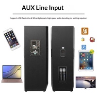 Haut-parleur actif Qiasheng 15 pouces pour extérieur, avec batterie intégrée 5.0, prise en charge de la lecture de disques U, pour la parole et le chant, 240W UHF