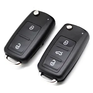 Remote Car Key Shell Case Blank 2/3buttons 5K0837202AD For VW Volkswagen Tiguan Passat MK6 Polo CC Seat Octavia Flip Key Fob Re