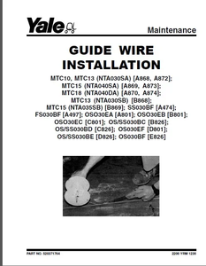 Nuevo Yale Todos los diagramas de cableado y manuales de servicio PDF 2023 JUEGO COMPLETO - Product Image 2