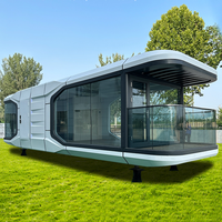 Maison préfabriquée modulaire miniature de luxe moderne écologique en acier léger imperméable pour hôtel, villa, magasin