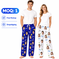 Pantalon de pyjama personnalisé pour homme, vente en gros, livraison directe, Noël, décontracté, avec poches, respirant