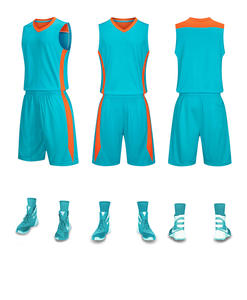 カスタマイズ可能な軽量通気性ジャージーショーツクイックドライ耐久性バスケットボールユニフォームセットスクールクラブチーム用 - Product Image 2