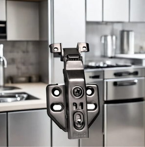 आप फर्नीचर हार्डवेयर बंदूक काले एल्यूमीनियम फ्रेम हाइड्रोलिक हिंज कैबिनेट हिंज नरम पास छुपा हाइड्रोलिक हिंगस - Product Image 4