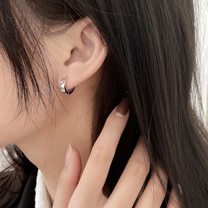 S925 Sterling Silver Hoop <b>Earrings</b> For Women Minimalist Geometric Design Everyday Wear 925 Silver Ear <b>Post</b> es788 - Product Image 2