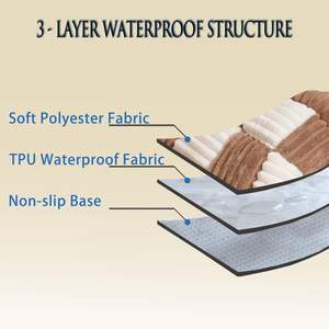 Modernes ortho pä disches Hunde bett mit großer Rasse und wasserdichtem Eier kisten schaum Leicht zu waschen - Product Image 3