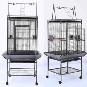 Üretici toptan büyük kuş kafesleri Metal düğme kapatma çevre dostu interaktif yetiştiriciliği lüks ev papağan kafesleri - Product Image 1