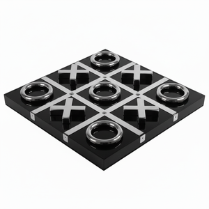 Modern minimal and metallic is a professional Tic Tac Toe designed for stylish modern spaces - Product Image 1