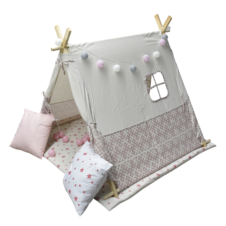 Teepee Play Tent для Children, Large Size, Wooden Pole, Indoor и Outdoor, High Quality Manufacturers