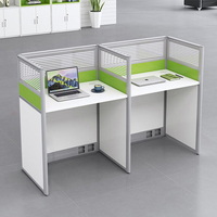 Poste de travail modulaire commercial moderne avec système de cloisonnement par panneaux et gestion intégrée pour personnel de bureau ou d'entrepôt/salle de sport