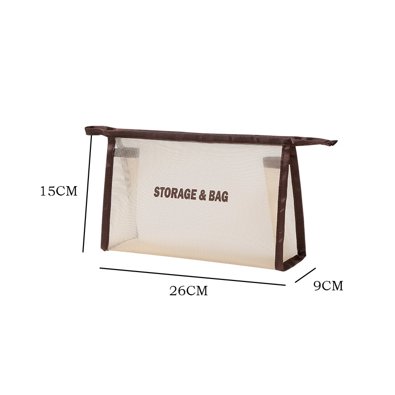 Mesh briefcase-beige